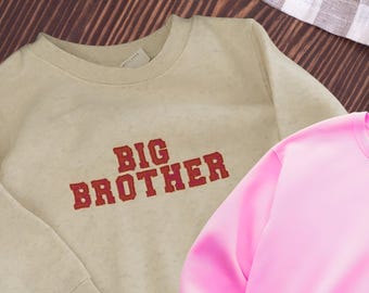 Embroidered Big Sister/Brother Toddler Sweatshirt, Pregnancy Announcement