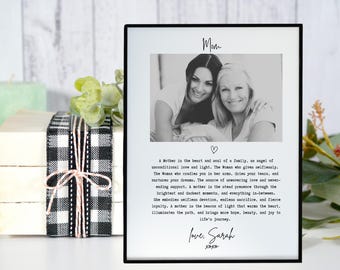Personalized Photo  Framed Gift,  Photo Print, Mom Poem