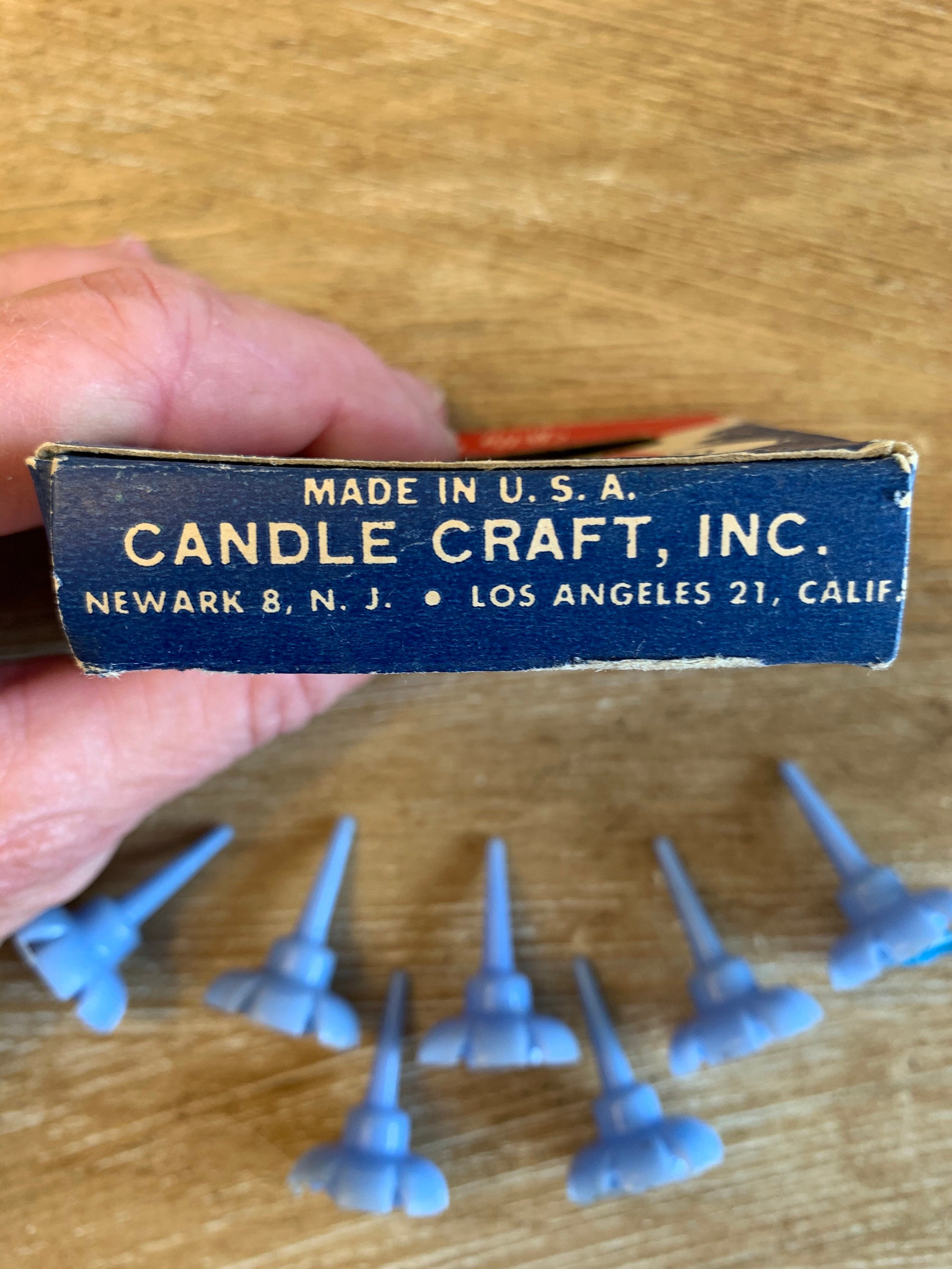 Vintage Birthday Candle Box and Seven Candle Holders Etsy