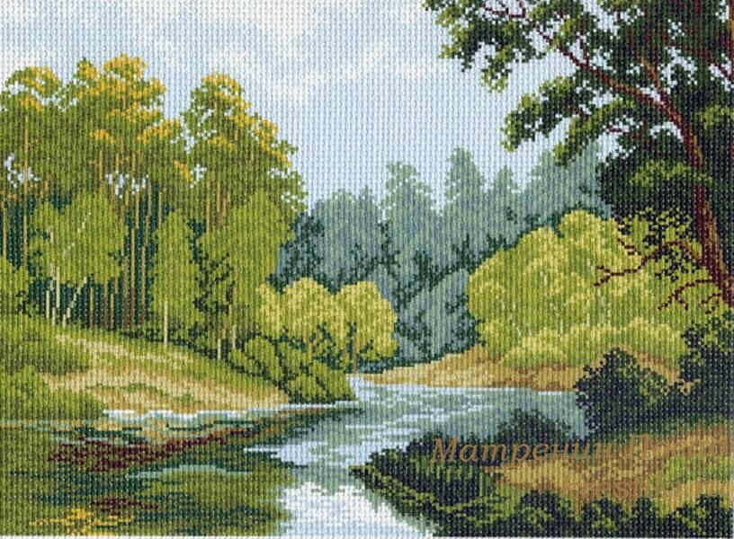 Aida cloth 14ct with Printed cross stitch pattern No count Etsy