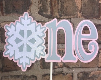 Snowflake Cake Topper - ONEderland Birthday - Winter Party Decor - Snowflake Cake Topper - Smash Cake - Girl Birthday - First BIrthday