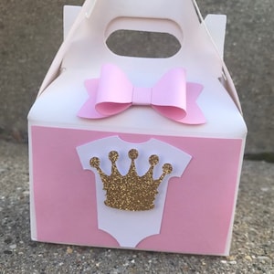 Princess Favor Box Princess Crown Tiara Favor Royal Baby Shower Little Princess Party Favor Box Princess Birthday First Birthday