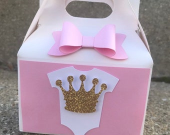Princess Favor Box Princess Crown Tiara Favor Royal Baby Shower Little Princess Party Favor Box Princess Birthday First Birthday