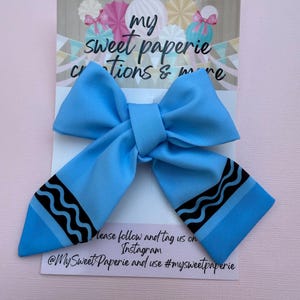 Pencil Hair Bow, First day of school hair bow, School Hair Bow, Crayon Hair Bow,  kindergarten bow, school hair bows, 1st Day Outfit