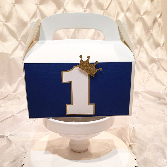 Royal Prince Birthday First Birthday Gable Box Favor Box | Etsy
