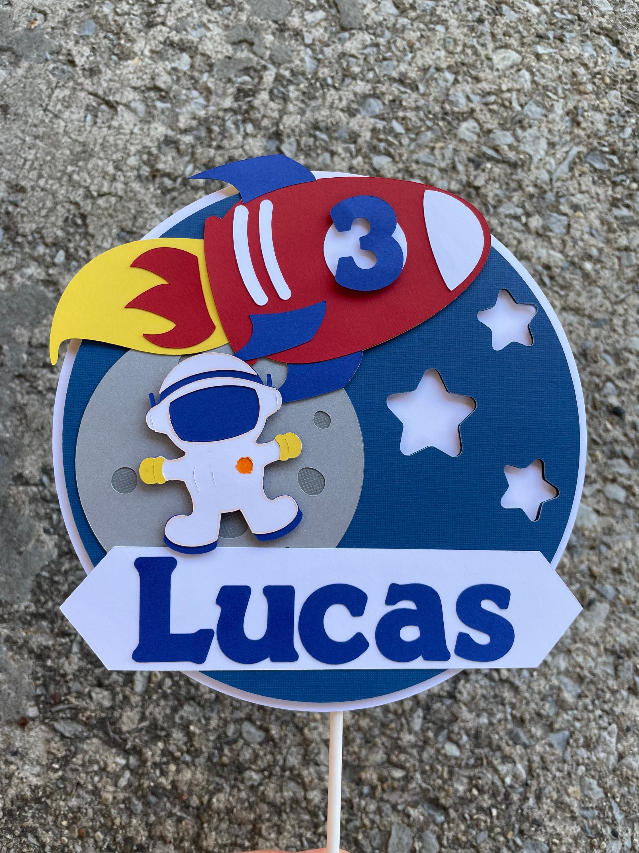 Space Cake Topper Rocketship Outer Space Cake Topper Space - Etsy
