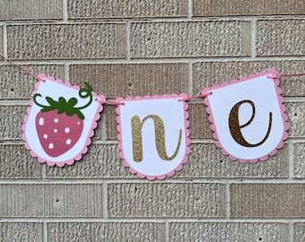 Berry Sweet High Chair Banner, Strawberry Banner, First Birthday, Berry 1st Birthday High Chair, I am 1 one, ONE Banner