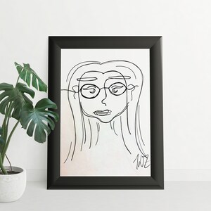 chica con gafas imprimir en lienzo