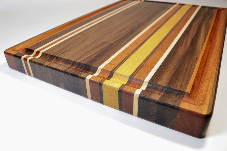 Exotic Wood Edge Grain Cutting Board Etsy