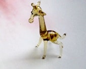 Giraffe Glass Figurine, Animals Glass, Glass Art, Collectible Figurine, Sculpture Made Of Glass, blown glass figurine, Mini Glass Animals