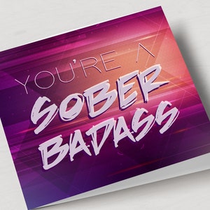 Funny Sobriety Card | Recovery Anniversary Card | Sober Anniversary Card | Soberversary Card | AA Gift for Friend