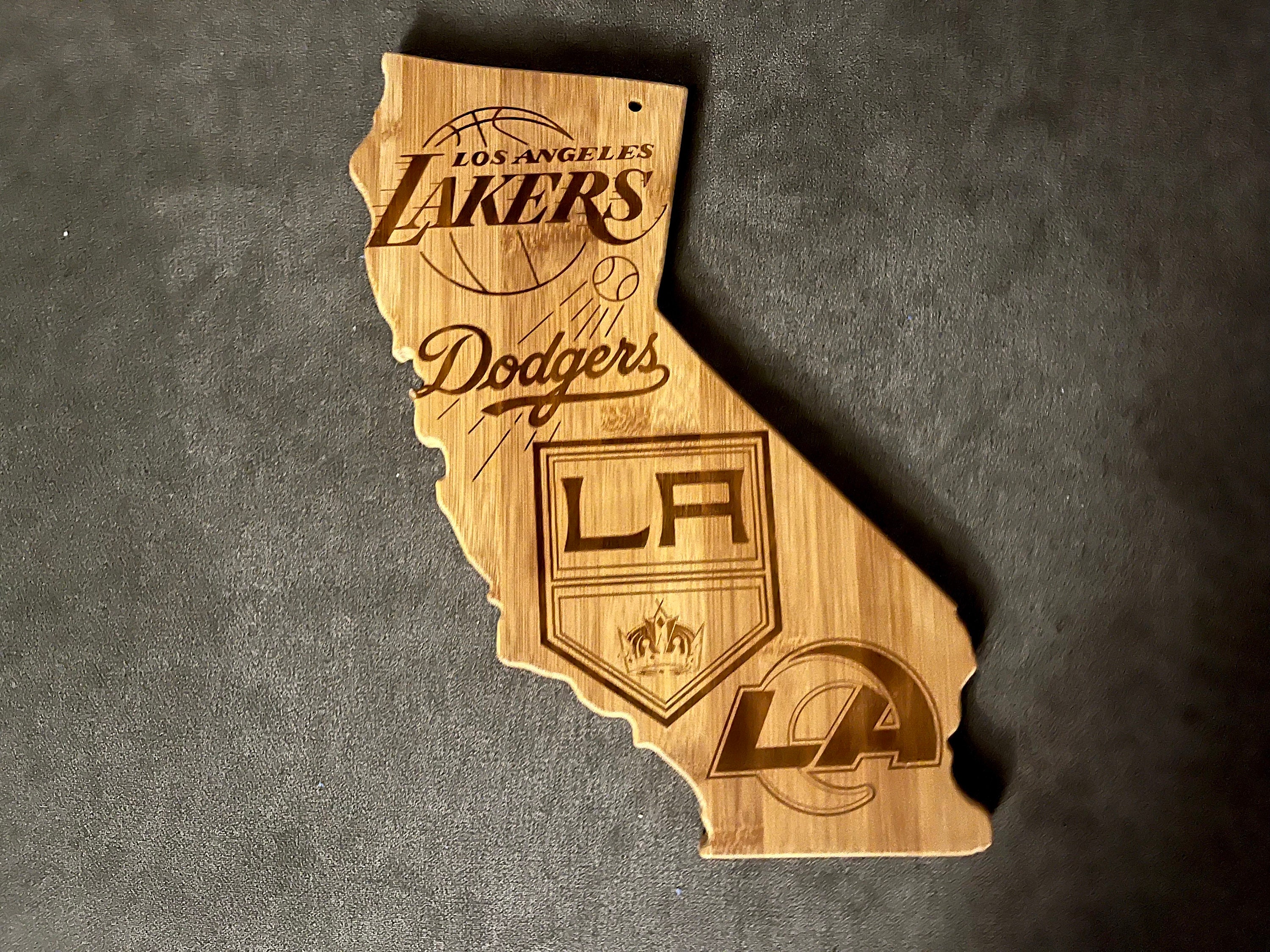 Los Angeles License Plate Art Sports Design Lakers Dodgers Rams Kings Acrylic Print