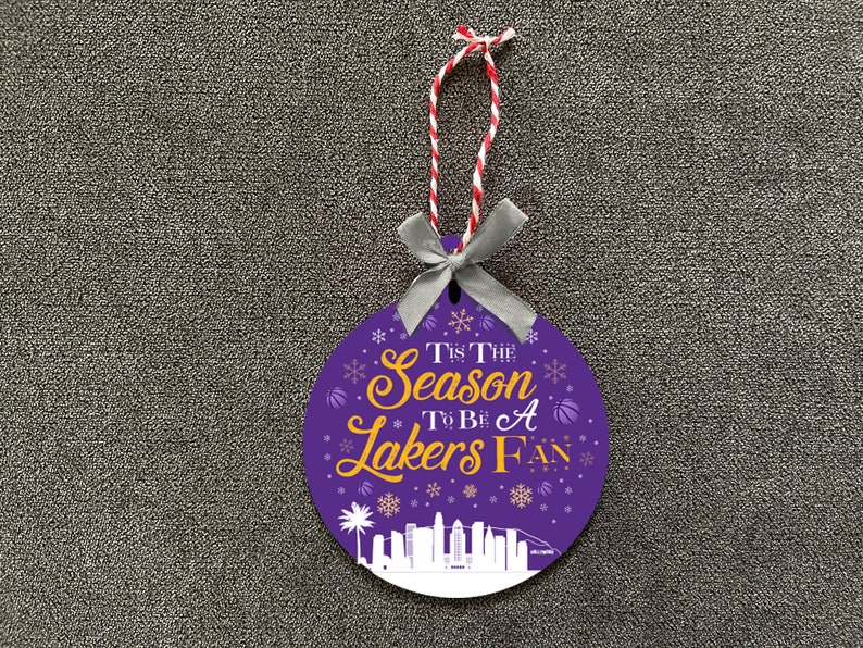 Los Angeles Lakers Christmas Ornament Etsy