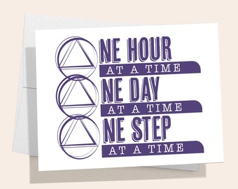 Sobriety Anniversary Card | AA Anniversary Card | Recovery Anniversary Card | Sober Anniversary Card | AA Gift for Him or Her