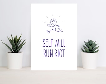 Funny Sobriety Card | Recovery Anniversary Card | Sober Anniversary Card | Soberversary Card | AA Gift for Friend
