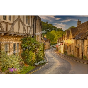 The Cotswolds Photo, Print, Photography, England, Street Scene, Quaint Village, Travel Photos, Fine Art Photography