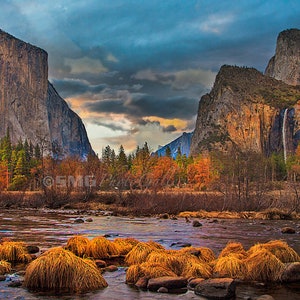 Yosemite, California, National Park, Sunset, River, Home Decor, Wall Art, Travel Photos, Fine Art, Photography, Canvas, Metal, Matted Prints image 1