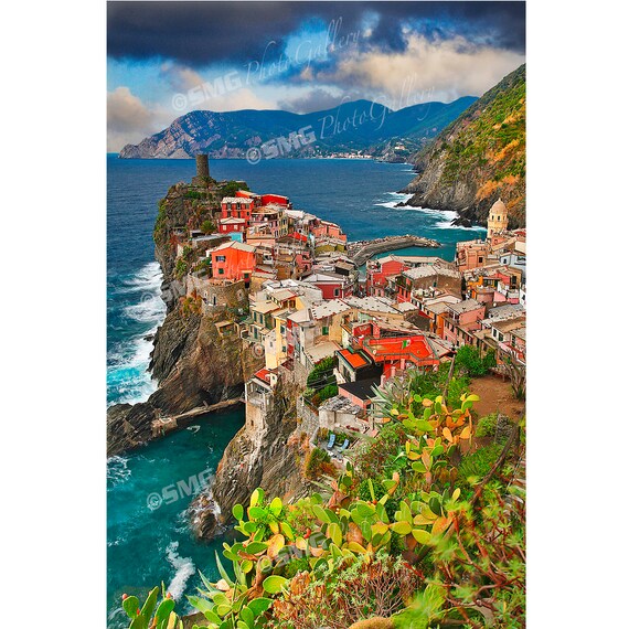 Vernazza Cinque Terre Italy Fishing Village Home Decor - Fishing Village Metal Wall Art Vernazza Cinque Terre Italy Fishing Village Home Decor - Fishing Village Metal Wall Art