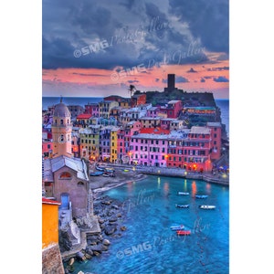 Vernazza, Cinque Terre Photograph, Italy Pictures, Italian Fishing Village Print, Home Decor, Wall Art, Travel Photos, Fine Art Photography image 1