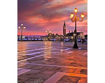 Venice, Italy, San Marco Piazza, Dawn, Church Photo, Home Decor, Wall Art, Travel Photos, Fine Art Photography, Canvas, Metal, Matted Print