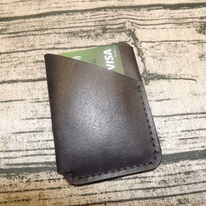 Estuche para tarjetas de cuero, tarjetero, tarjetero, producto de cuero de alta calidad, 100% cuero real, hecho a mano