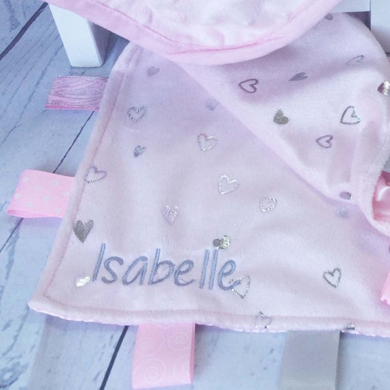 pink taggie blanket