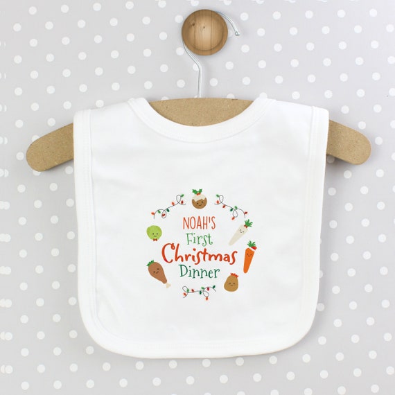 first christmas dinner bib