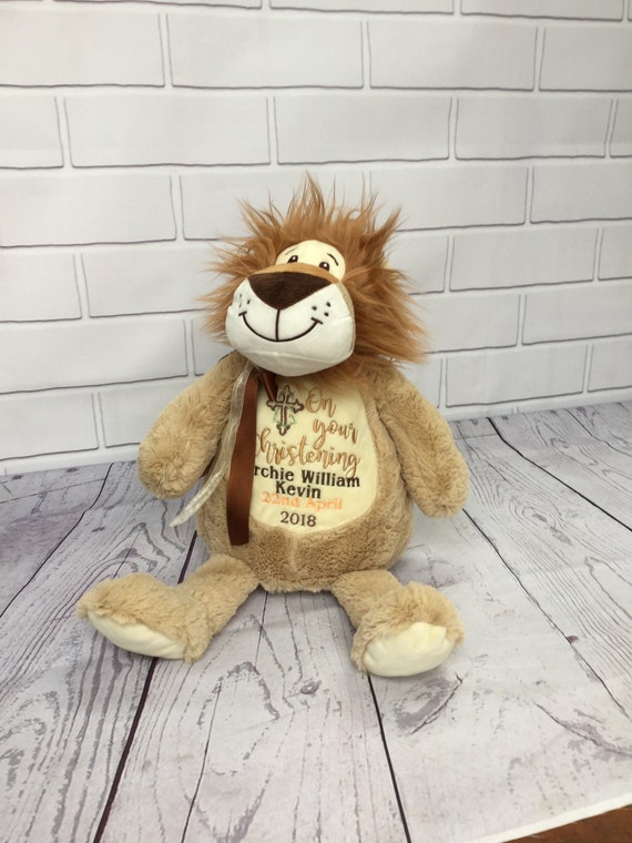 personalised lion teddy