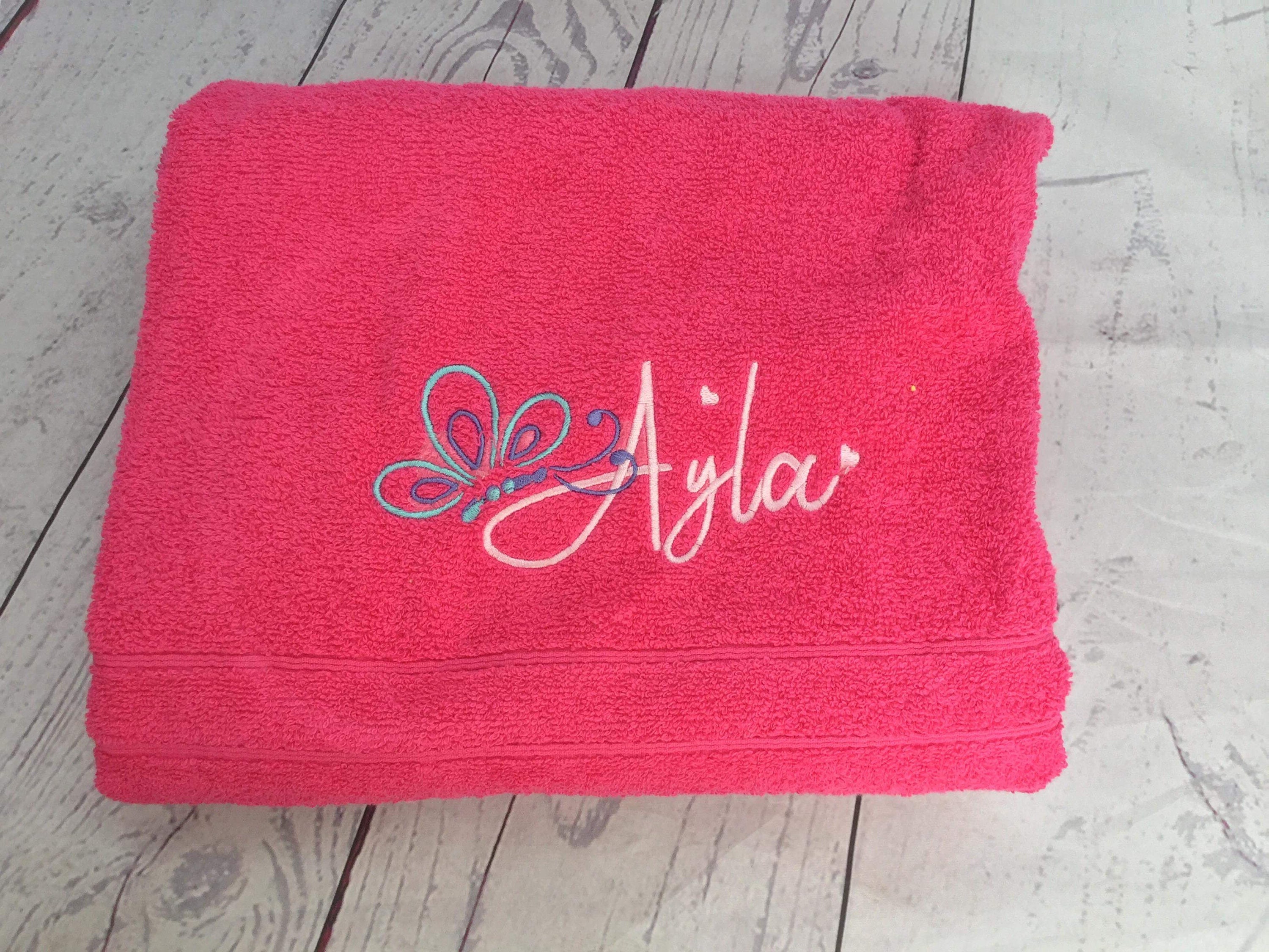 Personalised Name Beach Towel Embroidered with Name great for Etsy