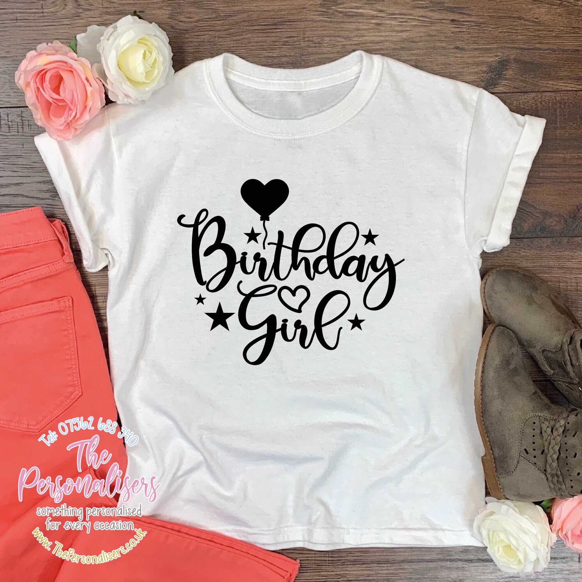 Personalised Kids Birthday Girl Tshirt Various colour Etsy