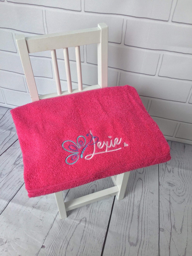 Personalised Name Beach Towel Embroidered with Name great for Etsy