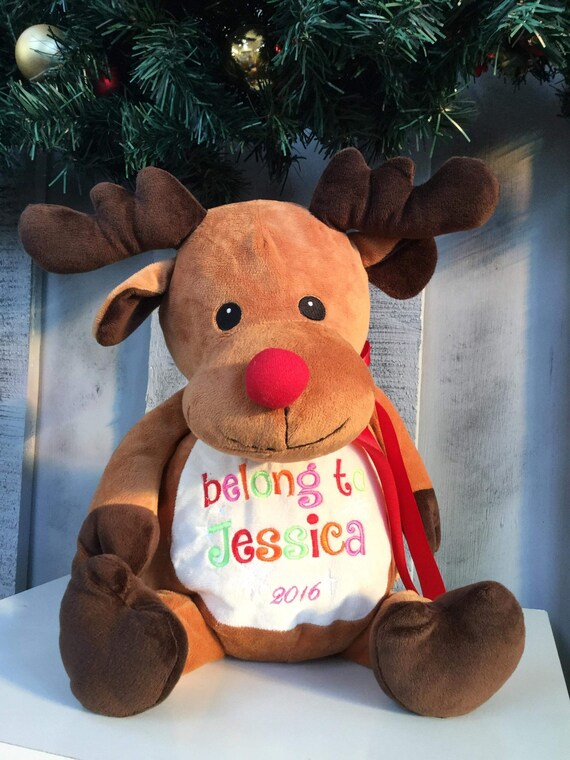 Personalised Baby Blanket First 1st Christmas 2019 Teddy Bear Embroidered Gift