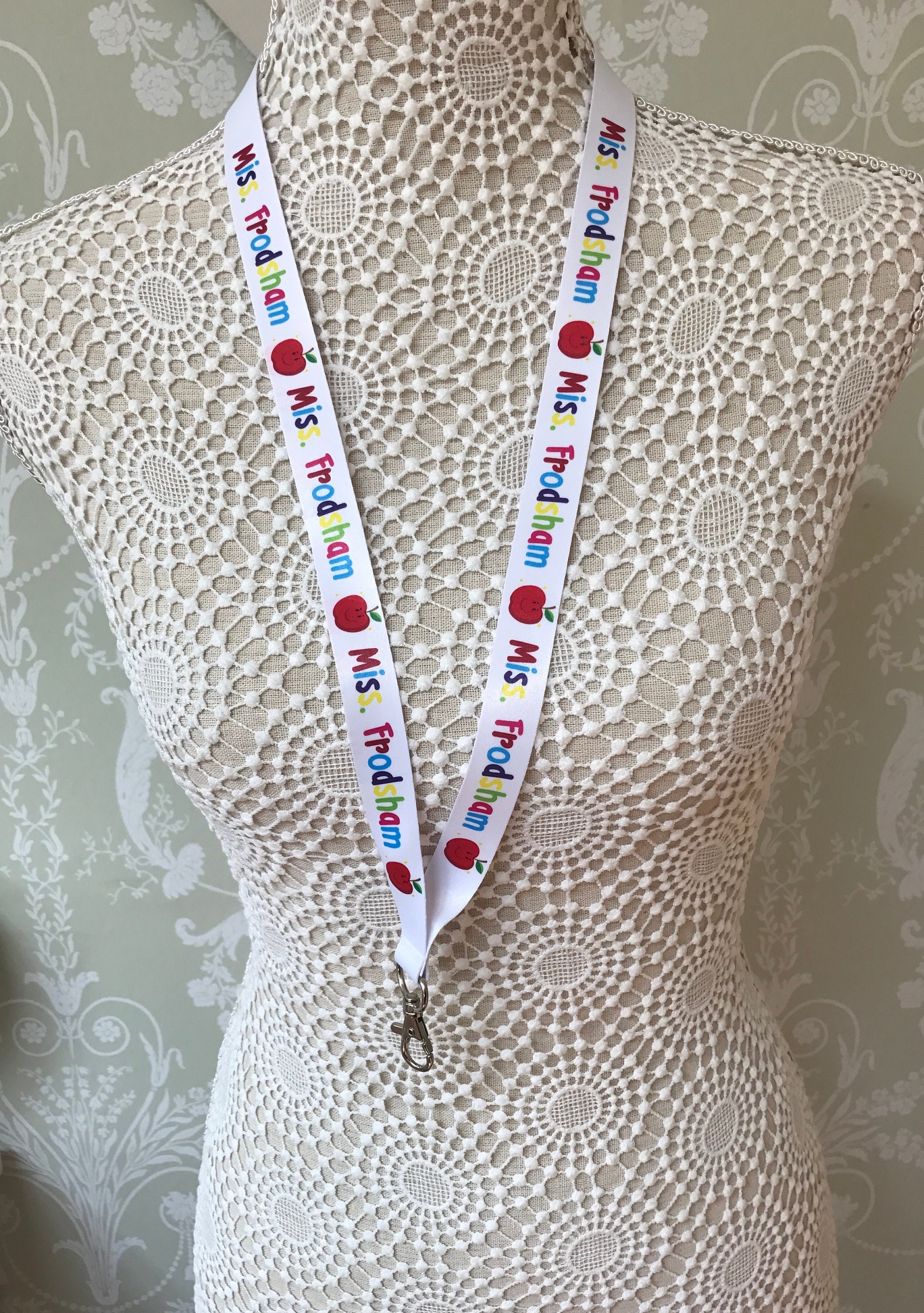 Teacher Lanyard Personalised with a name an ideal for Schools Etsy