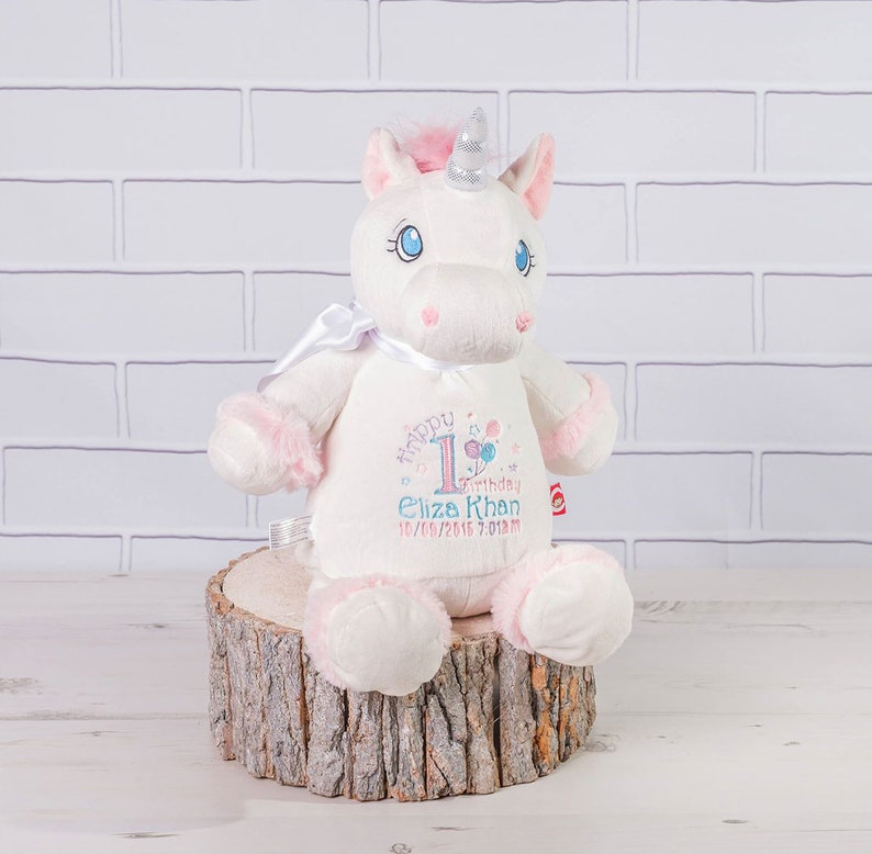 personalised unicorn teddy