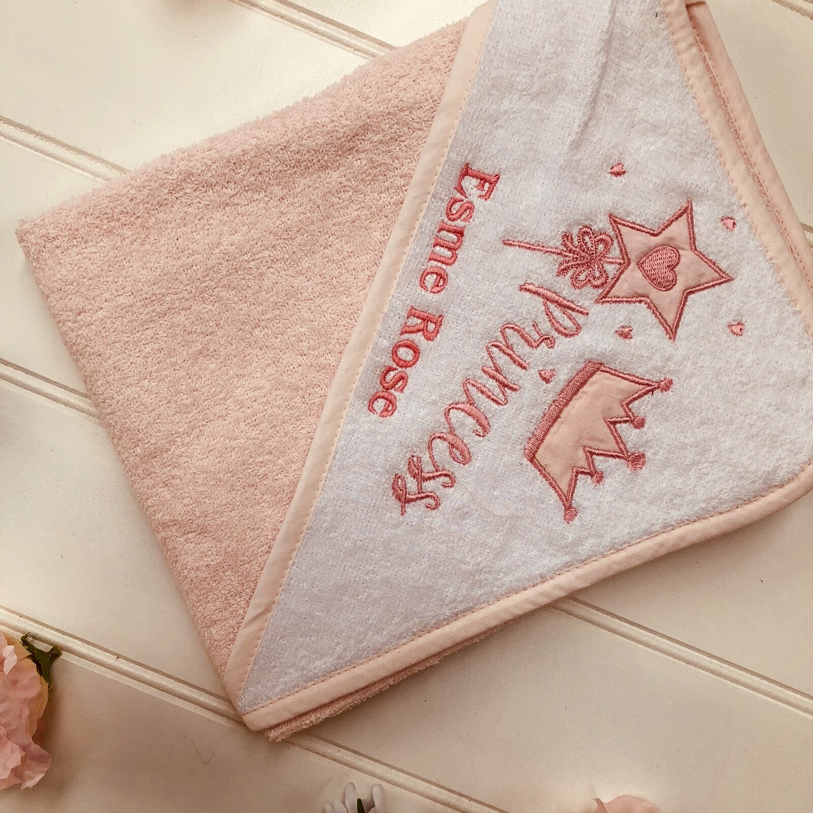 Personalised Baby Hooded Towel with embroidered name great Etsy