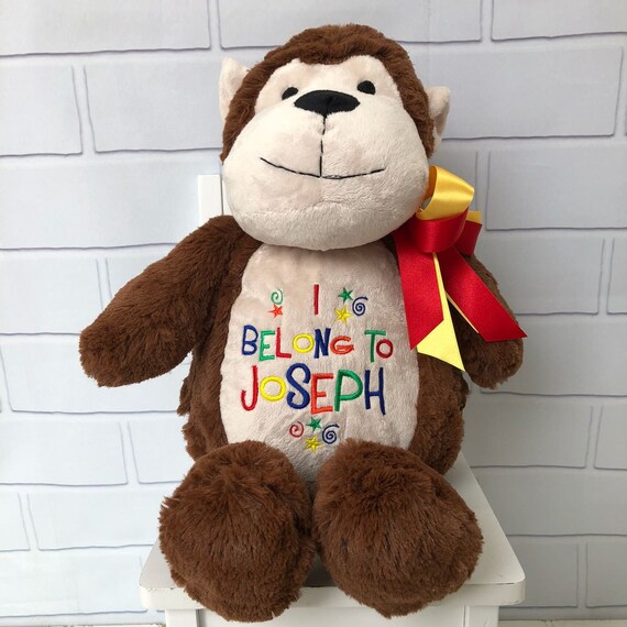 personalised monkey teddy