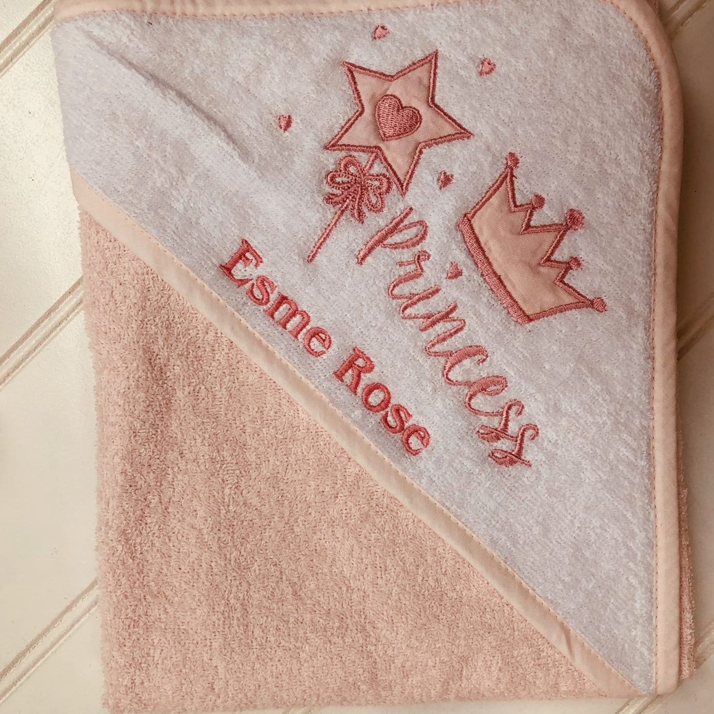 Personalised Baby Hooded Towel with embroidered name great Etsy