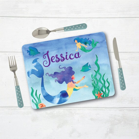 Personalised Placemat Mermaid Placemat Table Setting Table Etsy