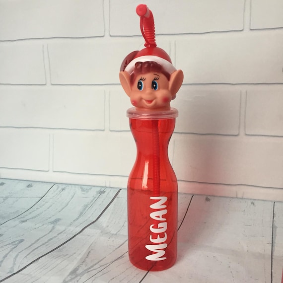 Elf Bottle Elf Christmas Bottle Water Bottle Christmas Etsy