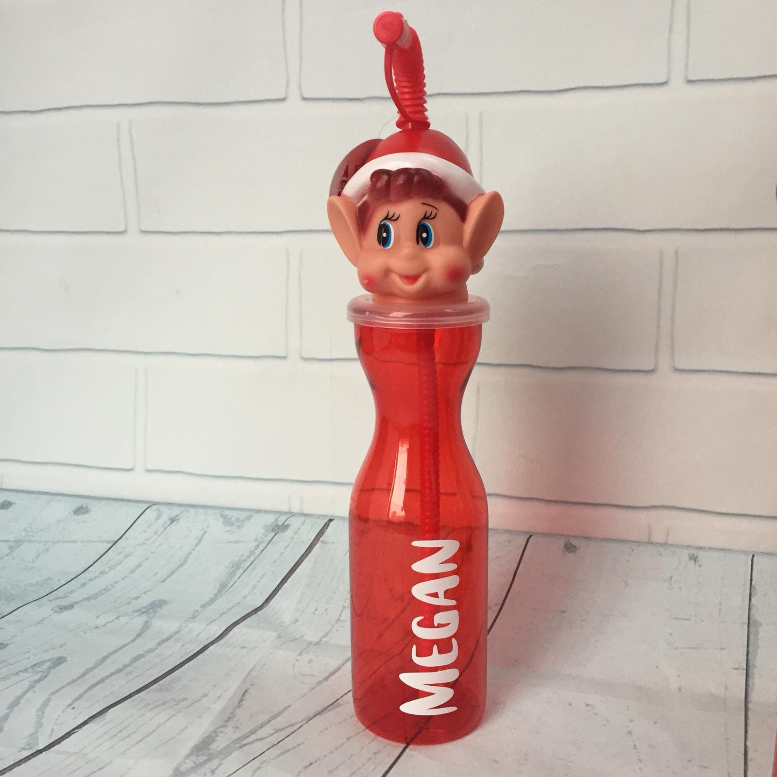Elf Bottle Elf Christmas Bottle Water Bottle Christmas Etsy