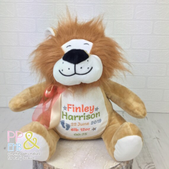 personalised lion teddy