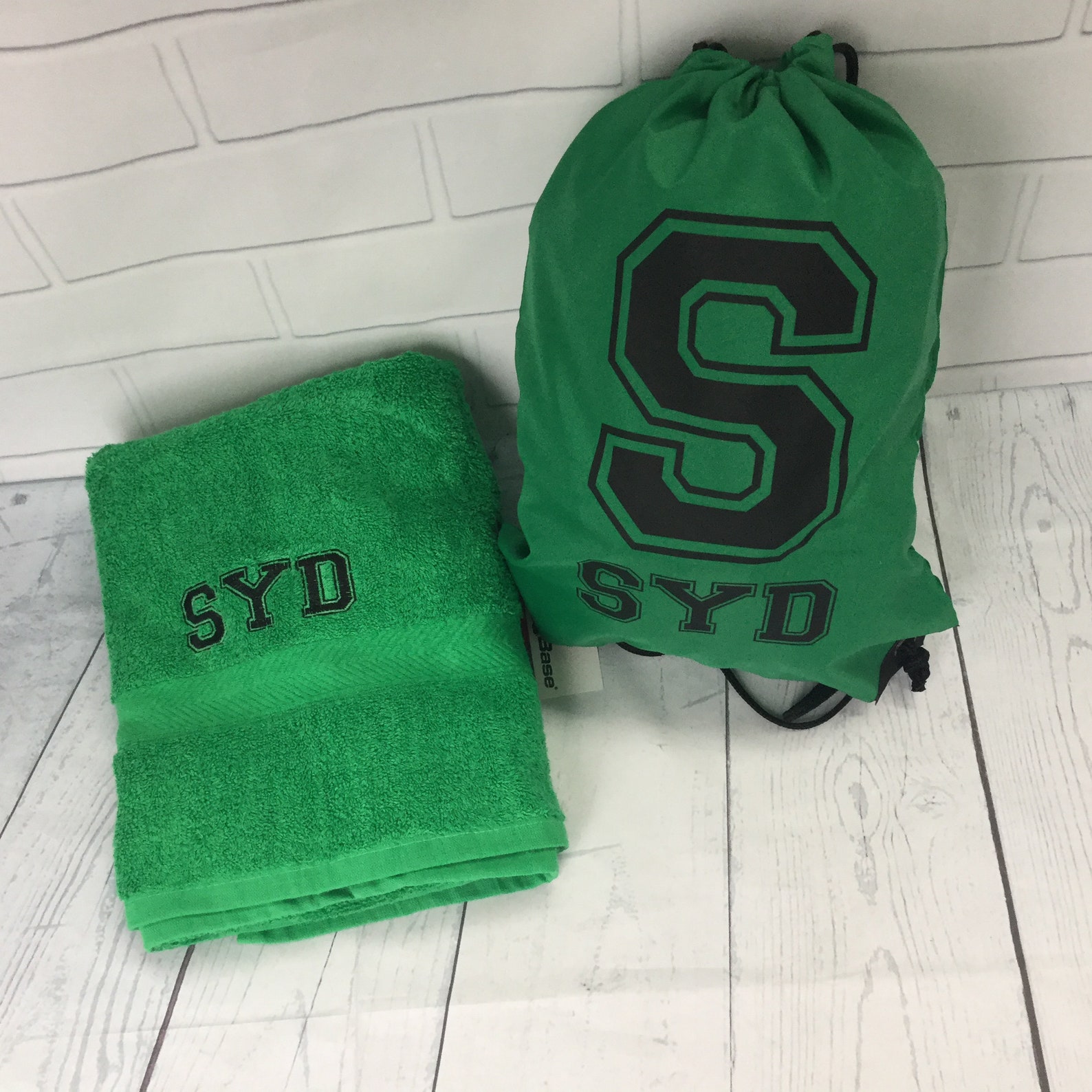 Personalised Varsity College Beach Towel Embroidered with a Etsy
