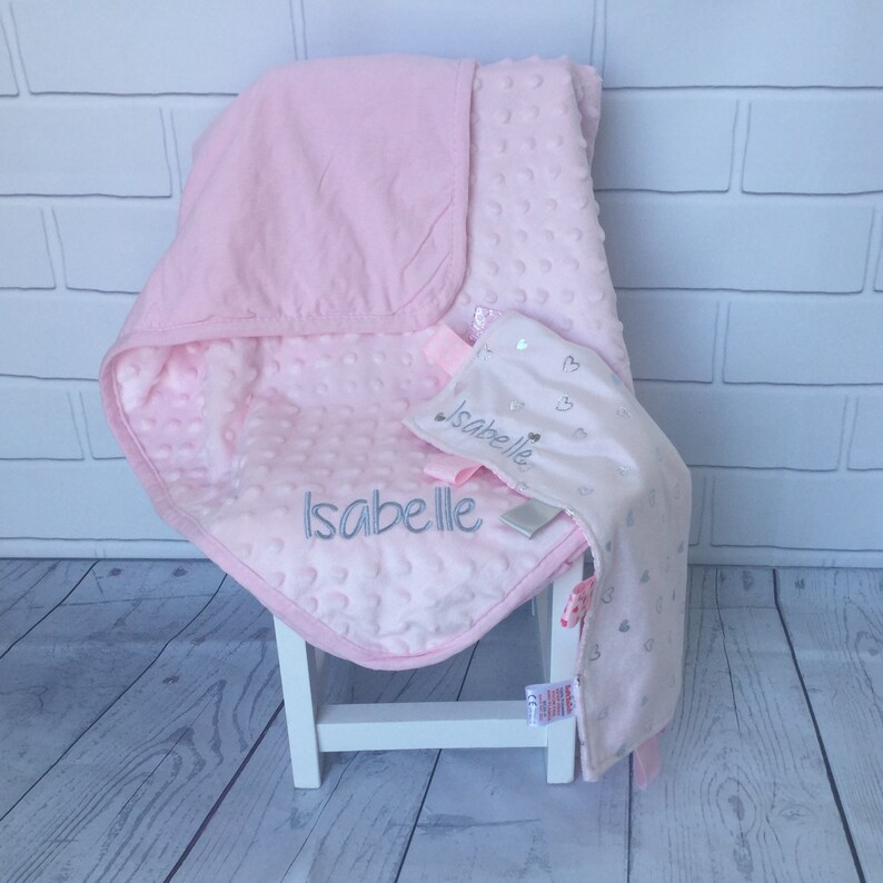personalised pink blanket