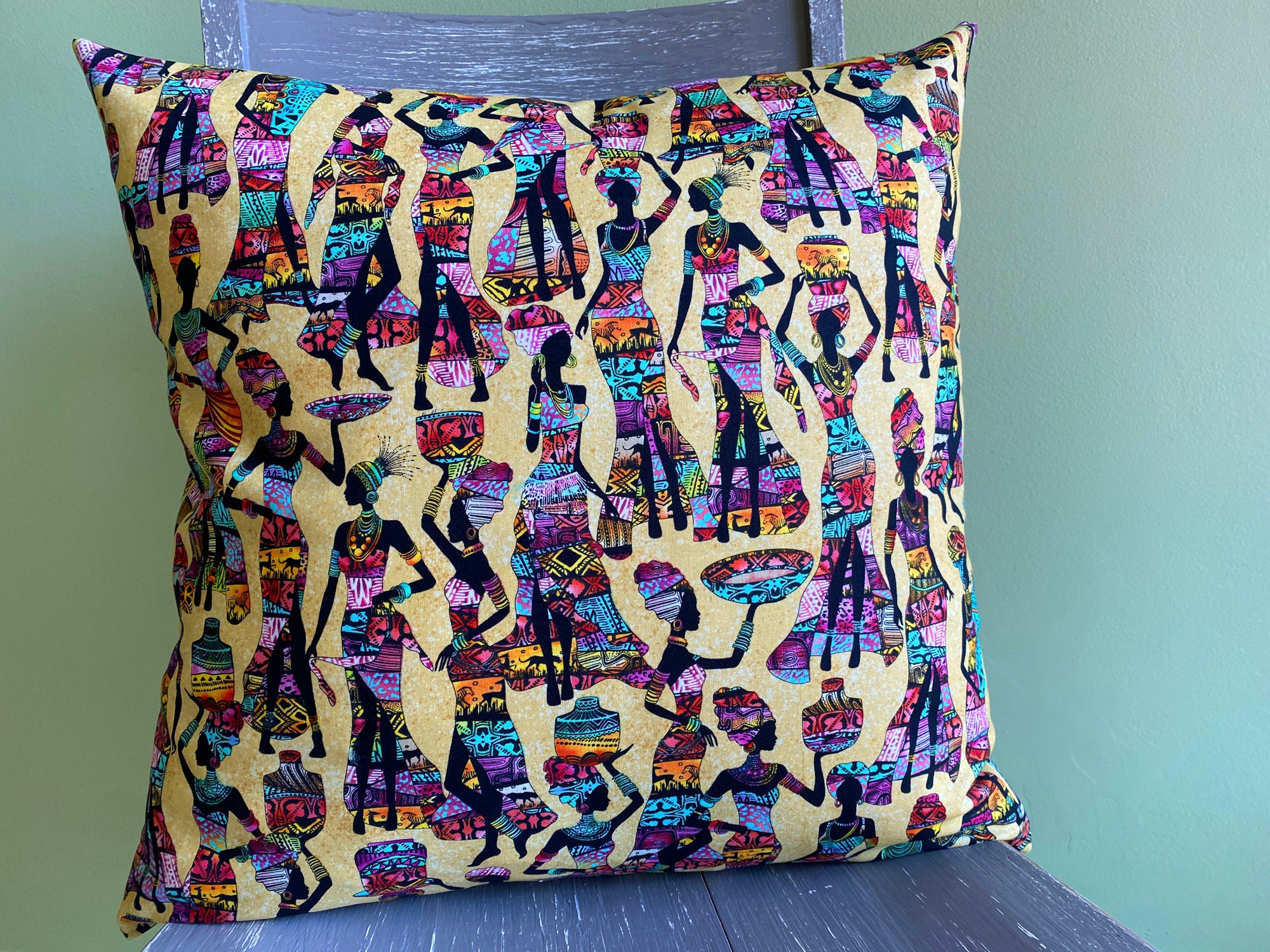African Ladies pillow cover Decorative pillow cover Etsy
