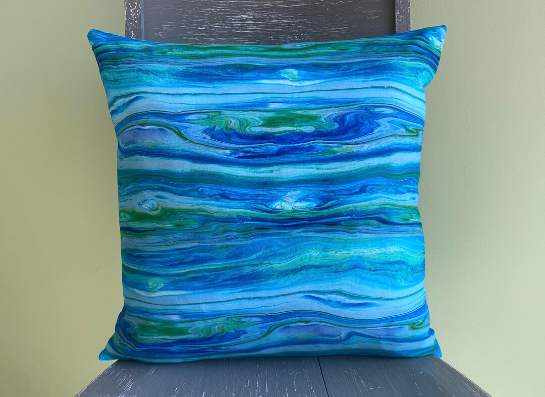 Blue abstract pillow cover Contemporary pillow cover Blue Etsy.de