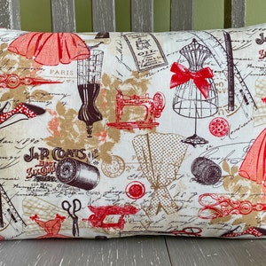 Women&#39;s fashion pillow cover Vintage Fashion print pillow Pink pillow cover Burgundy pillow Accent pillow cover Lumbar pillow  Throw pillow