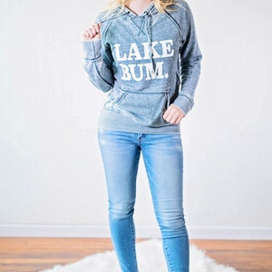 Lake Bum Hoodie Lake Hoodies Unisex Hoodies Summer Hoodies Lakeaholic Gifts for her Lake Lover Vintage Navy