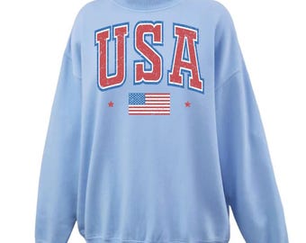 USA Viral Mock Neck Fleece