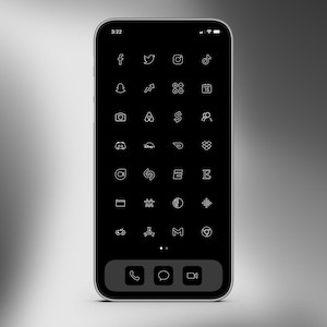 Ios Icon Pack White Ios Icon Pack for iPhone - Now Includes 320 Icons! Minimal Black and ...