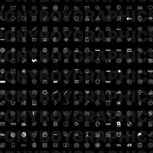 Ios Icon Pack for iPhone - Now Includes 320 Icons! Minimal Black and ...